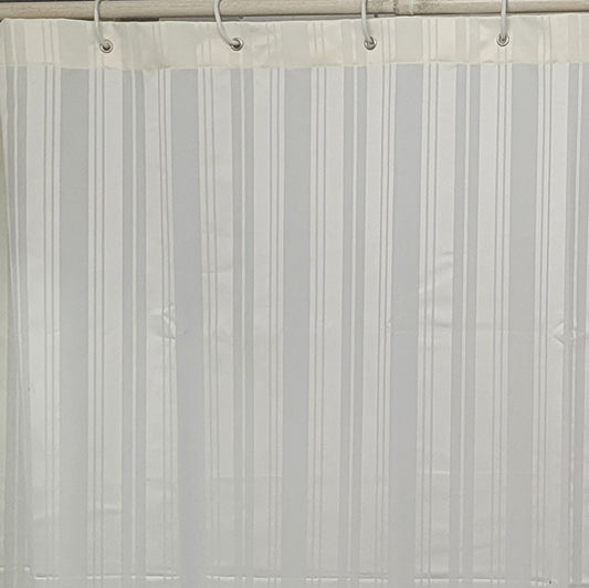 Shower Curtain Self Stripes - Cream - LOVE FOR WHITE