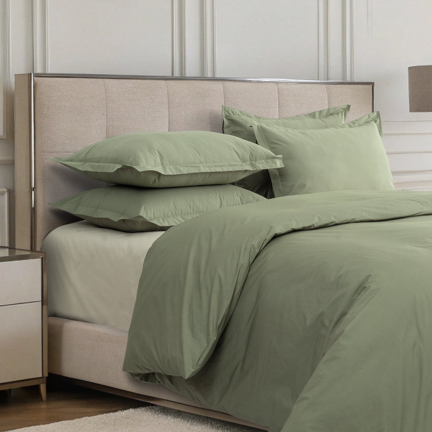 Duvet Cover 300TC Luxury - Frosty Fern - LOVE FOR WHITE
