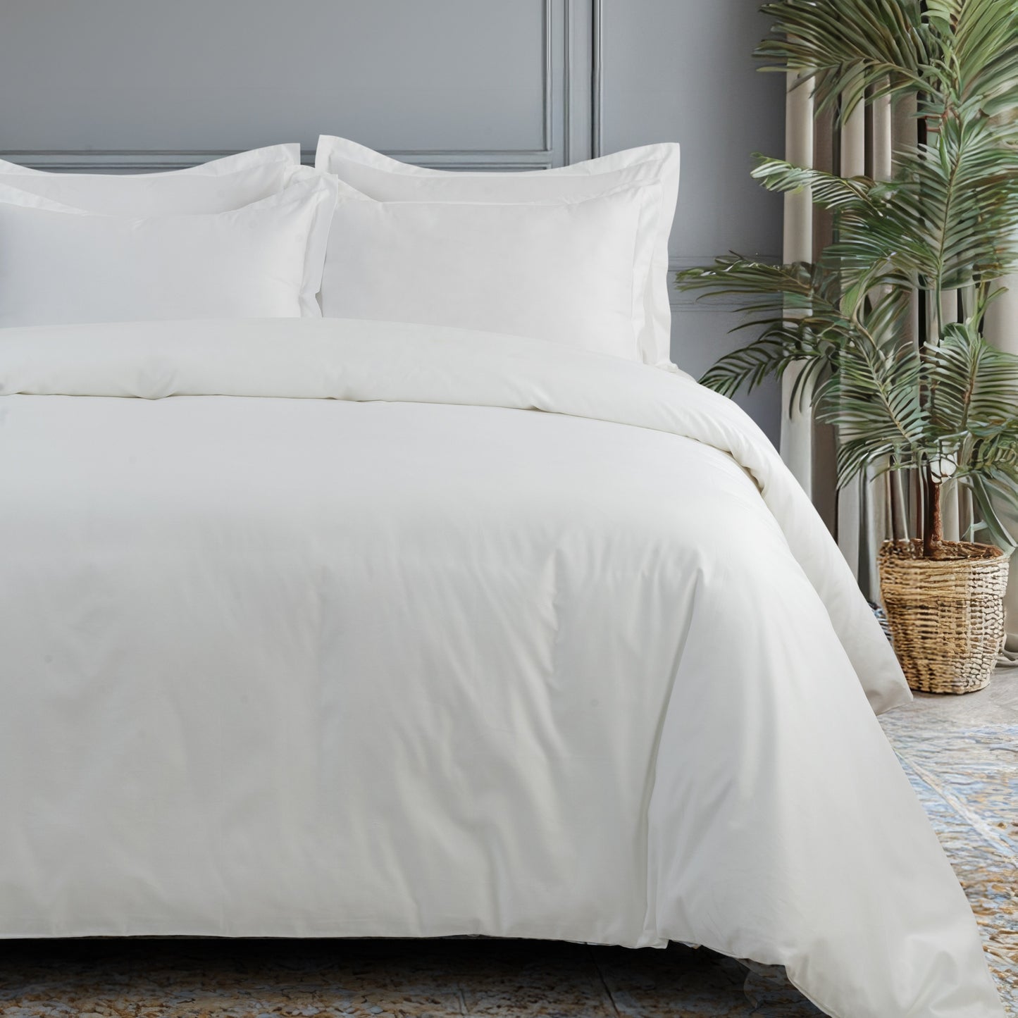 Fitted Sheet 600TC Heavenly - White