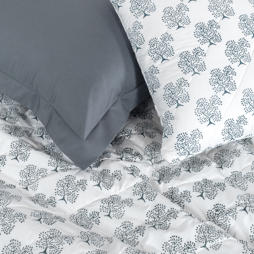 Summer Quilt/Bed Cover "Tree of Life" - LOVE FOR WHITE