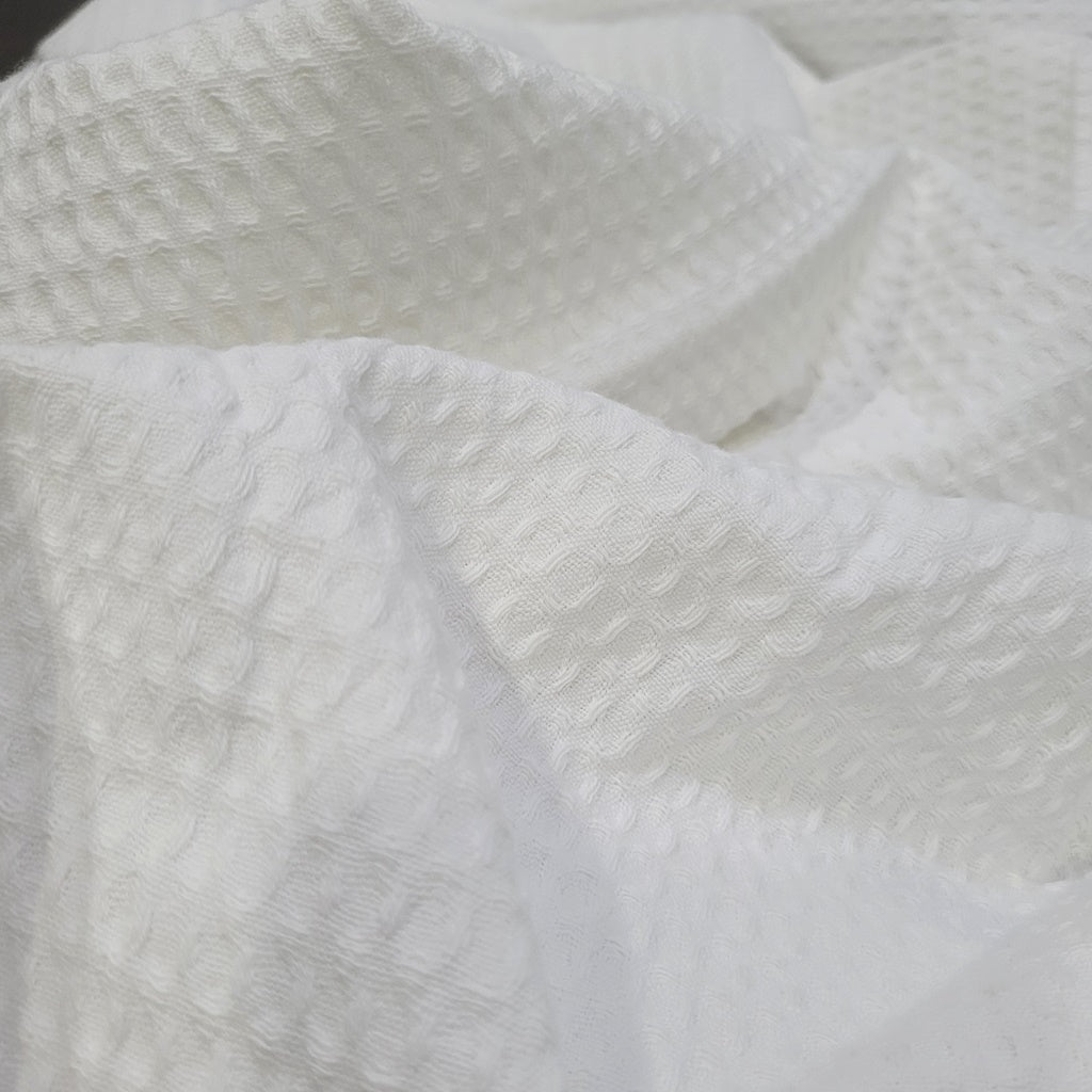 Quick Dry Waffle Bath Towel - White