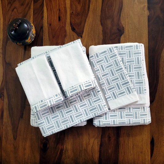 Bed Sheet and Complete Towel Gift Set - Crossroads - LOVE FOR WHITE