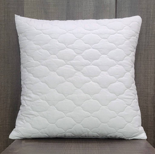 Quilted Cushion Cover - White - LOVE FOR WHITE