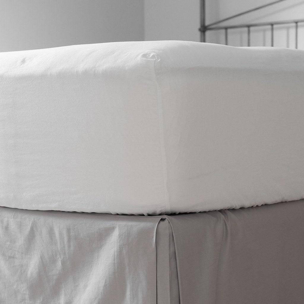 Fitted Sheet  200TC Premium Cotton - White (Without Pillow Covers)