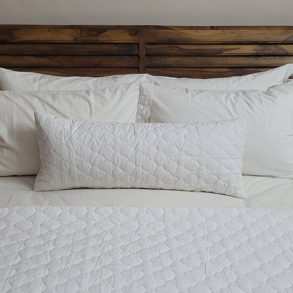 White lumbar pillow cover sale