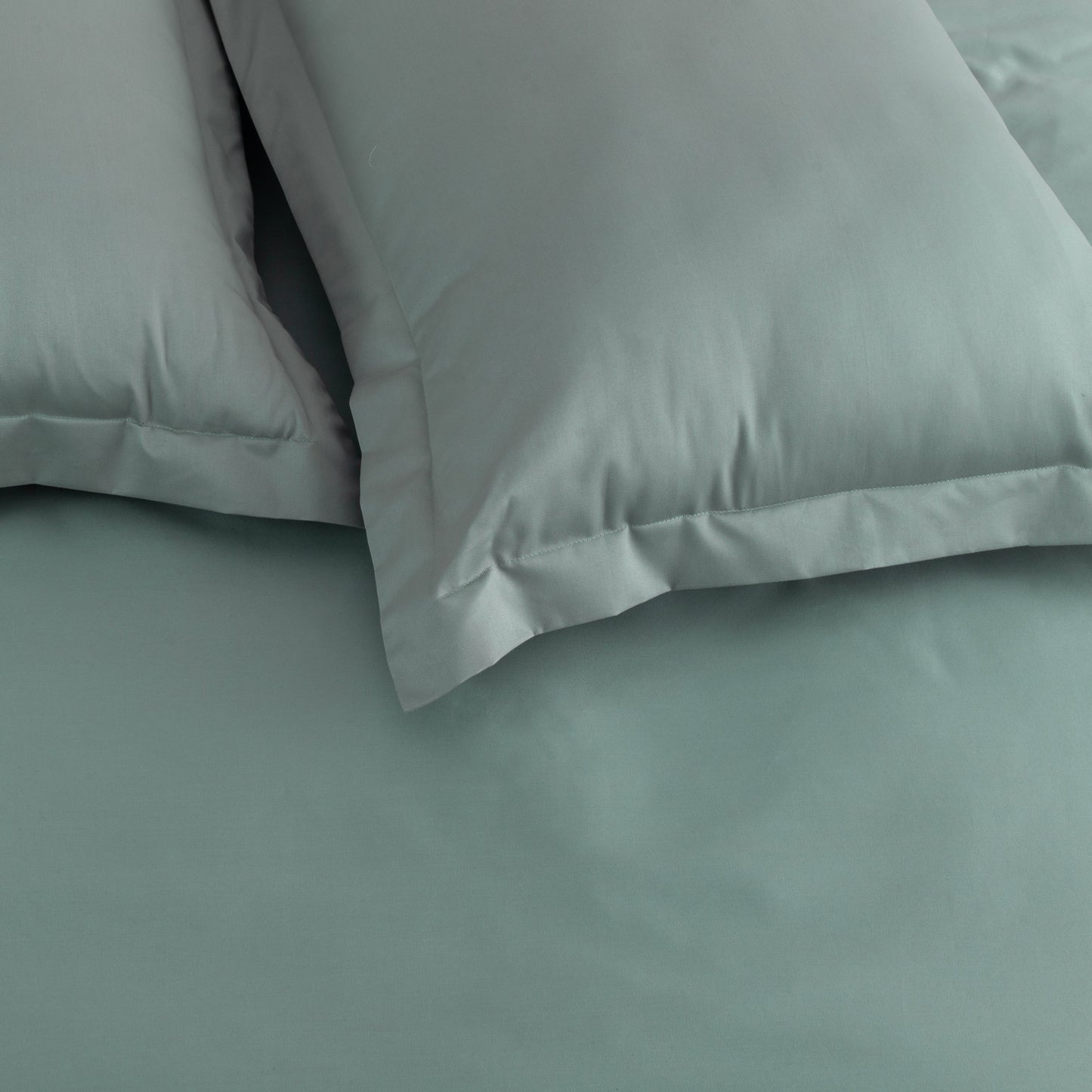 Bed Sheet 600TC Heavenly - Aqua Pearl (Without Pillow Covers) - LOVE FOR WHITE