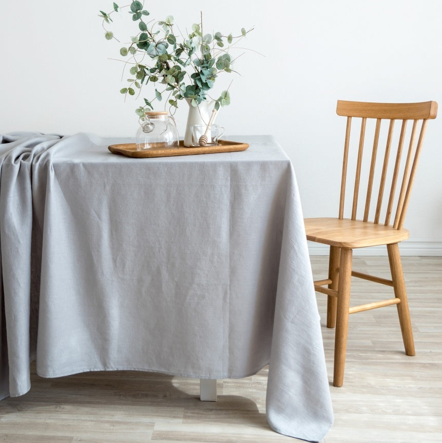 Linen Table Cloth - Light Grey