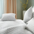 Quilted Cushion Cover - White - LOVE FOR WHITE                                                          