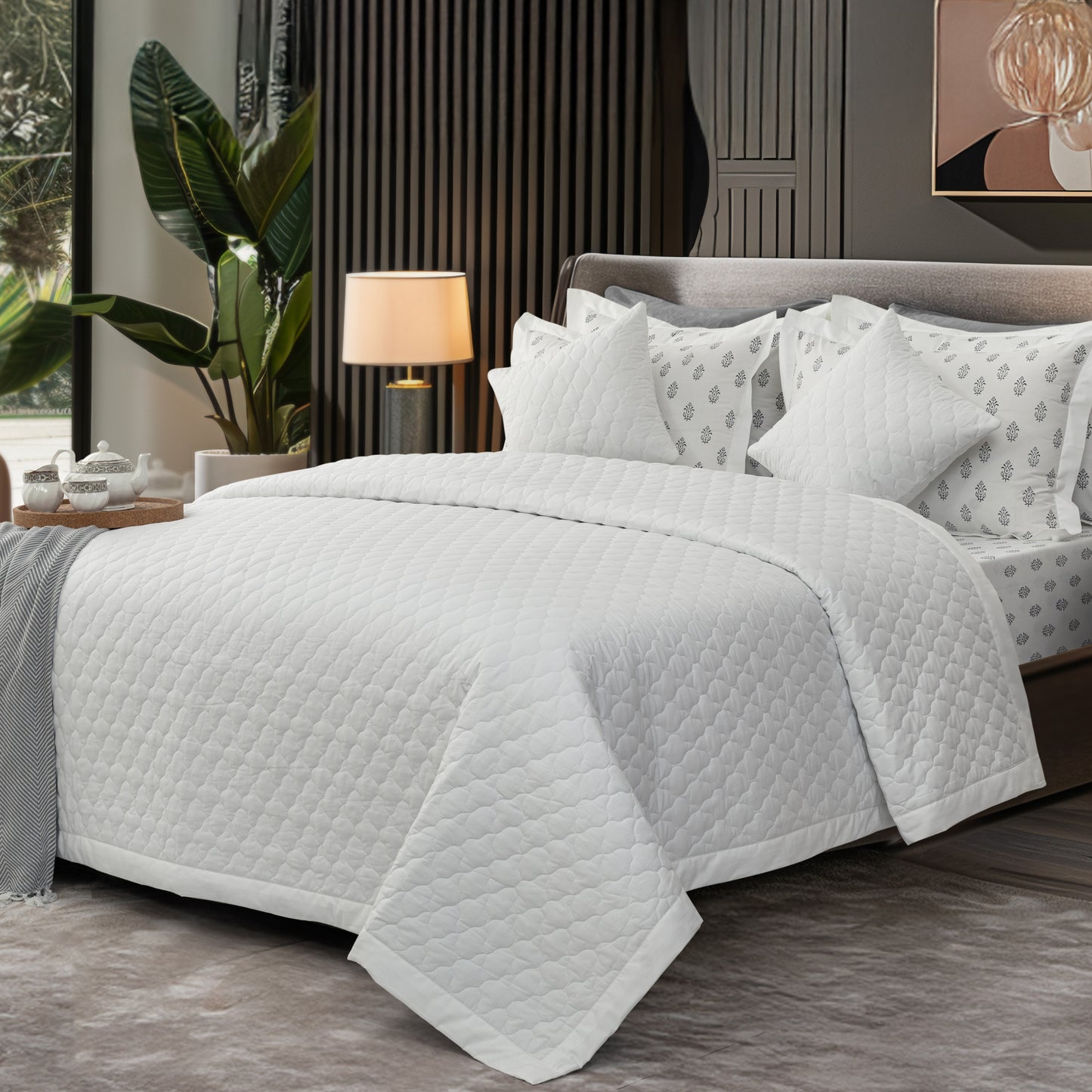 Summer Quilt/Bed Cover - White