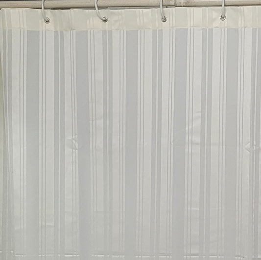 Shower Curtain Self Stripes - Cream