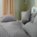 Quilted Cushion Cover - Light Grey - LOVE FOR WHITE                                                          