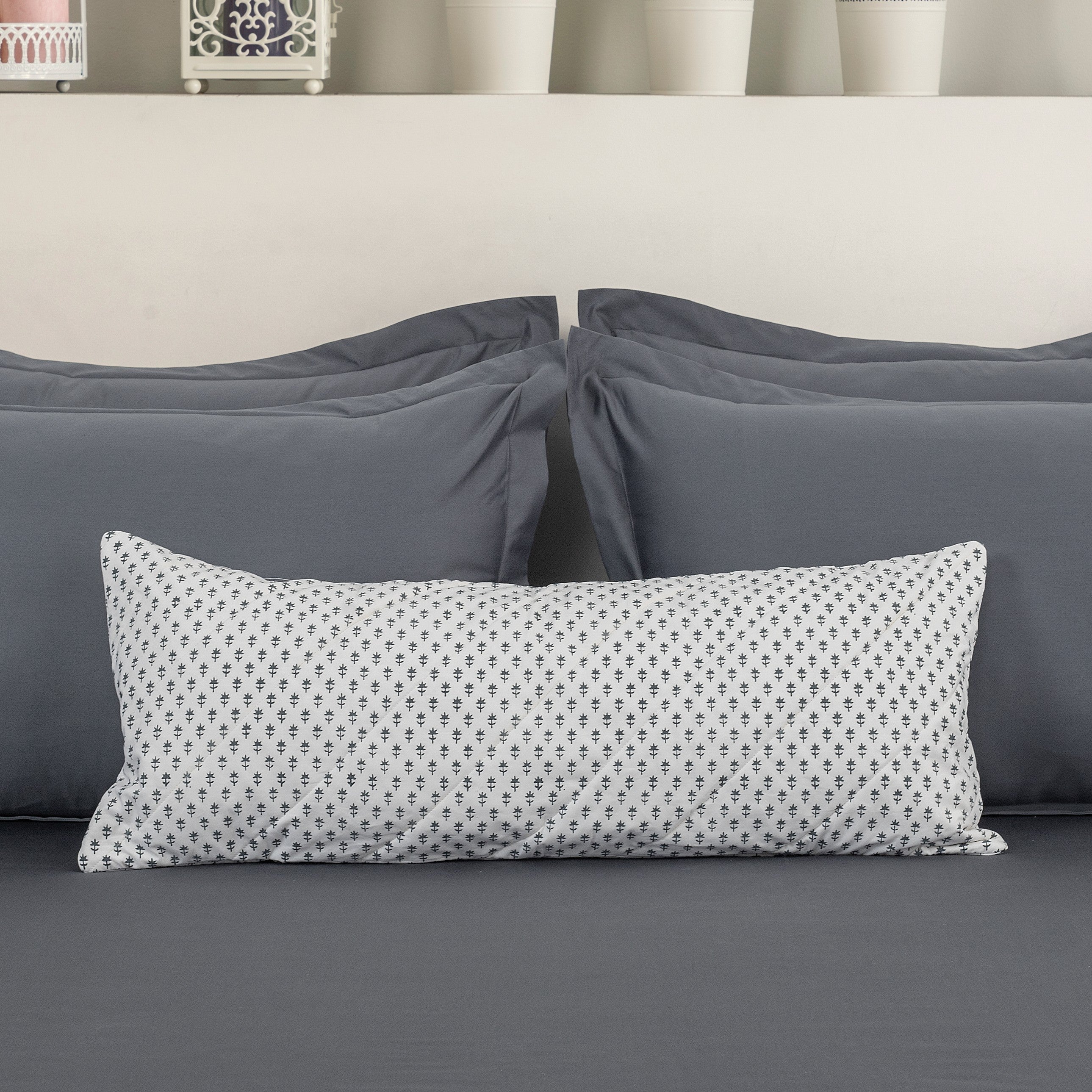 Lumbar/Throw Pillow Cover - Cornflower - LOVE FOR WHITE                                                          