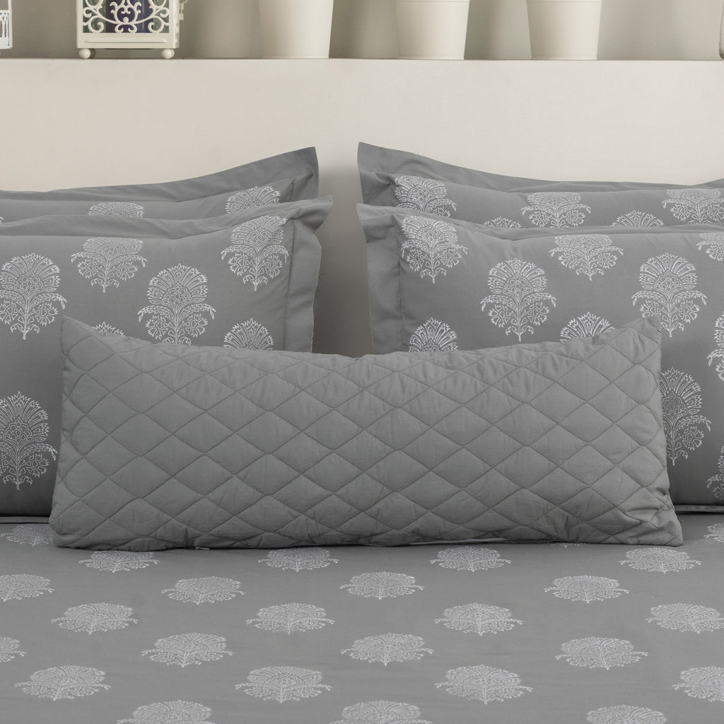 Lumbar/Throw Pillow Cover - Light Grey - LOVE FOR WHITE                                                          