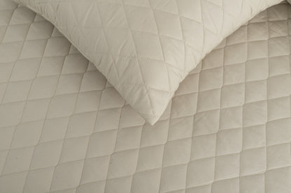 Quilted Cushion Cover - Ecru