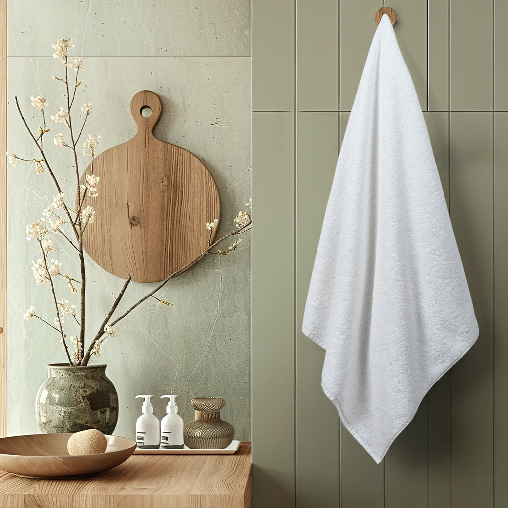 Hotel Luxury Bath Towel - White - LOVE FOR WHITE                                                          
