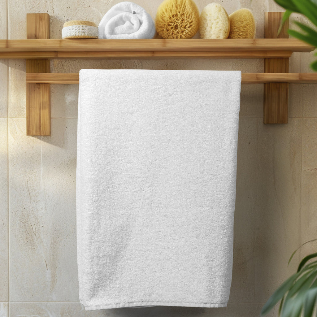 Hotel Luxury Bath Towel - White - LOVE FOR WHITE                                                          