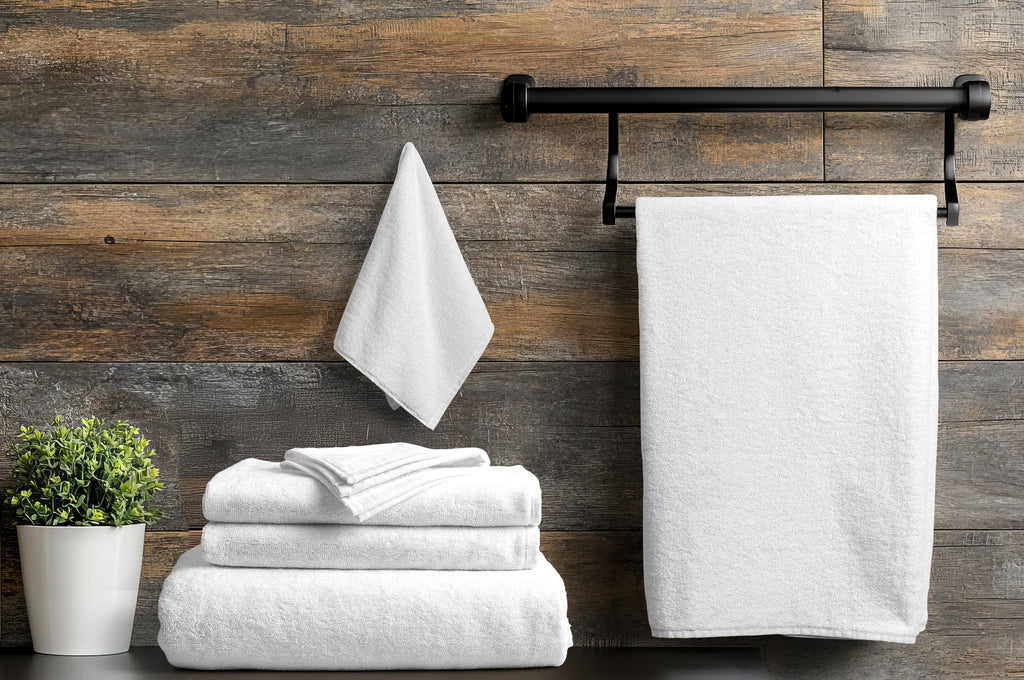 Hotel Luxury Complete Towel Set - White - LOVE FOR WHITE                                                          