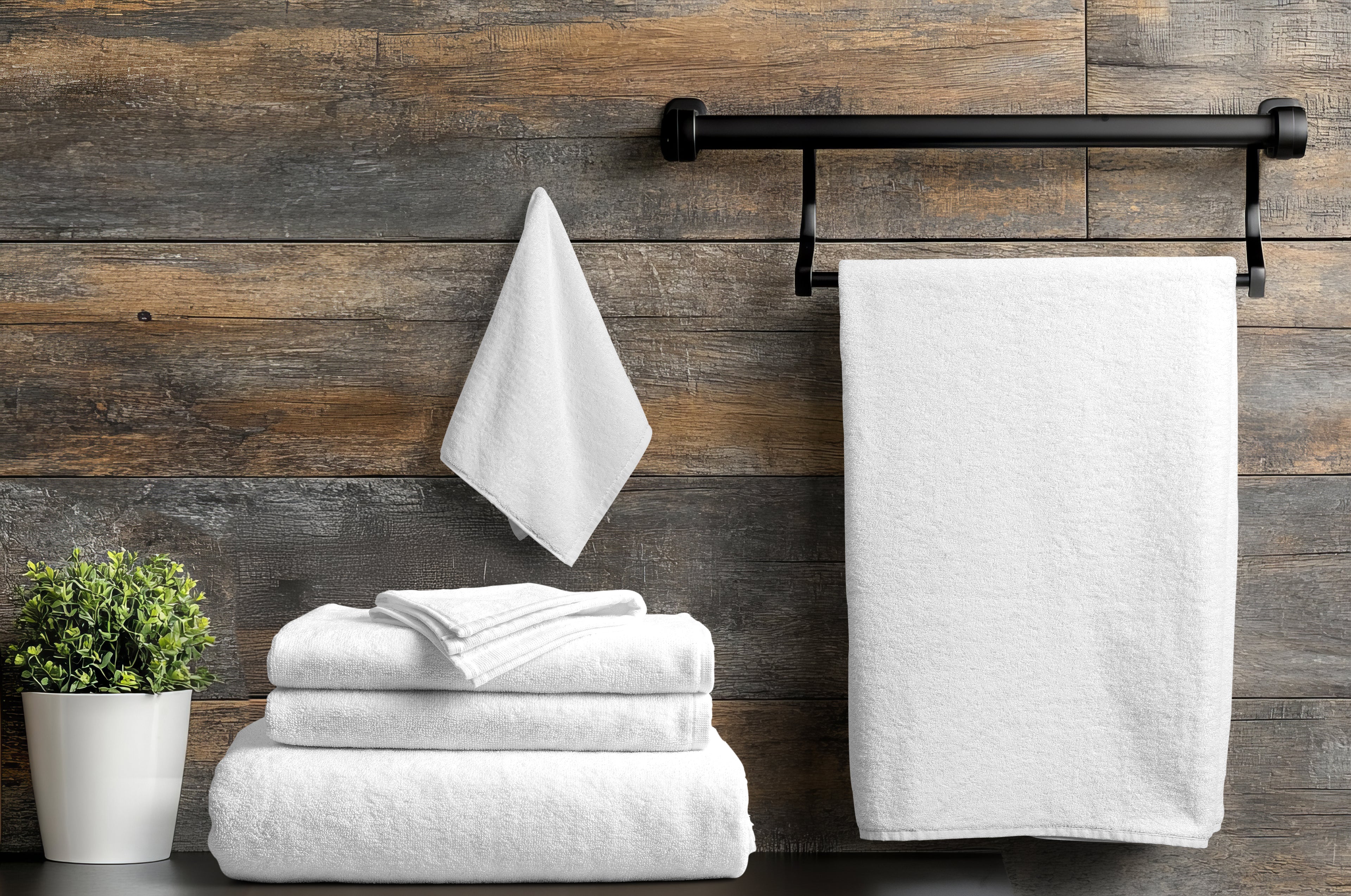 Hotel Luxury Complete Towel Set - White