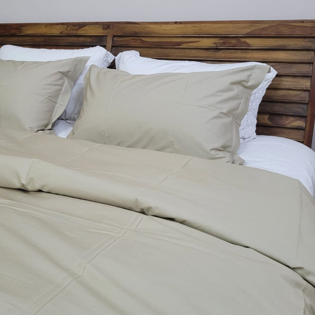 Duvet Cover 300TC Luxury - Dusty Olive - LOVE FOR WHITE                                                          