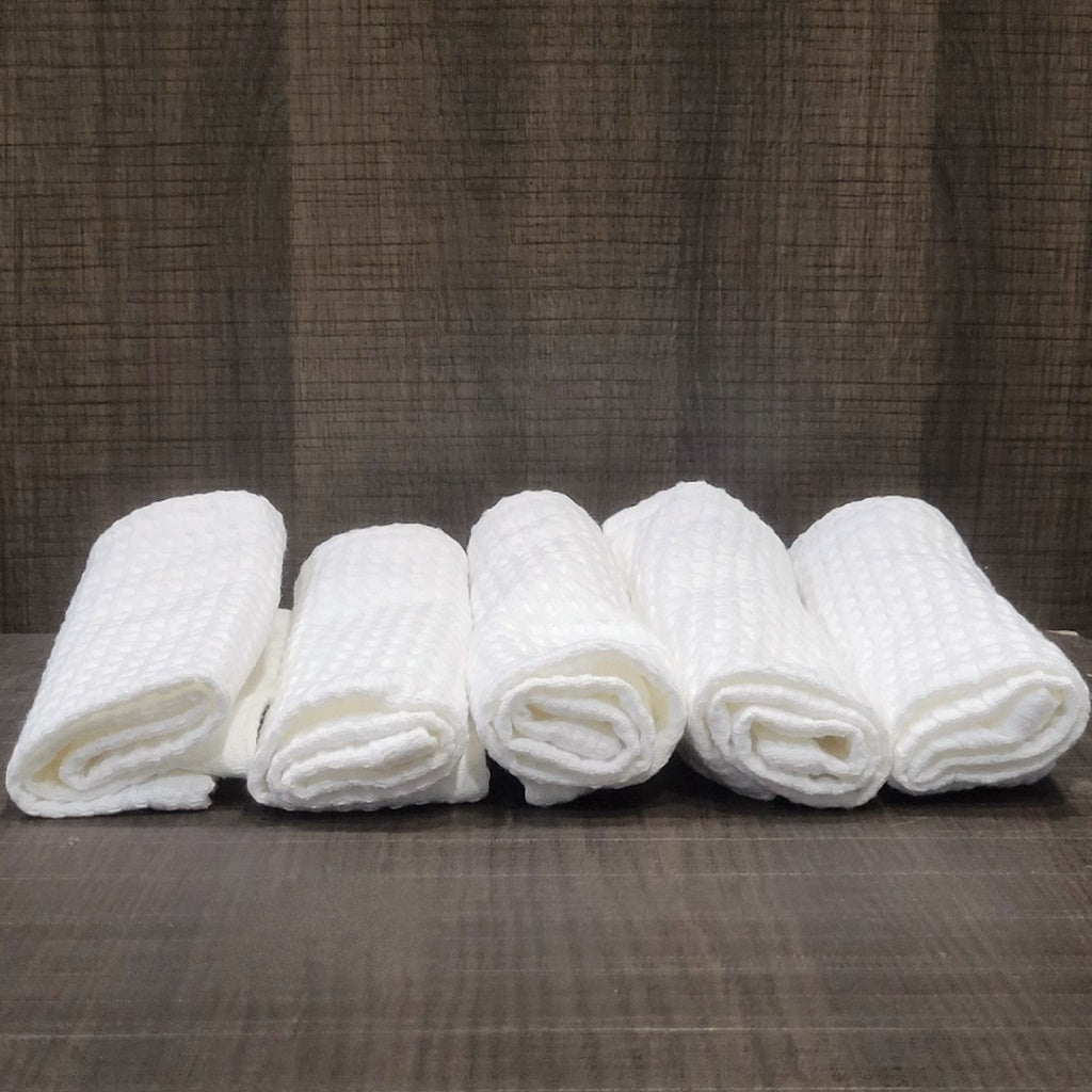 Quick Dry Waffle Face Towel Set of 5 