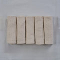 Quick Dry Waffle Face Towel Set of 5- Natural Ecru - LOVE FOR WHITE                                                          