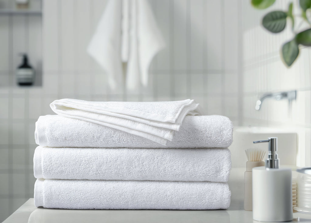 Hotel Luxury Hand Towel Set Of 4 - White - LOVE FOR WHITE                                                          