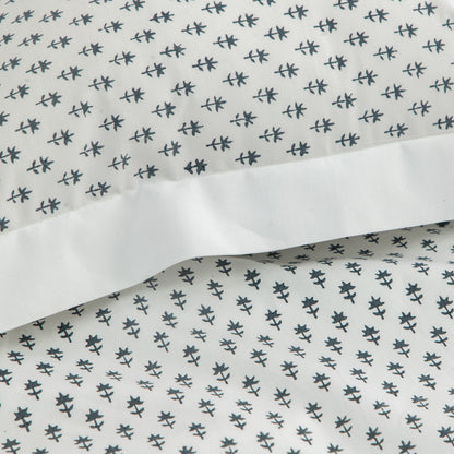 Pillow Covers Hand Block Printed "Cornflower" Set of 2                                                                