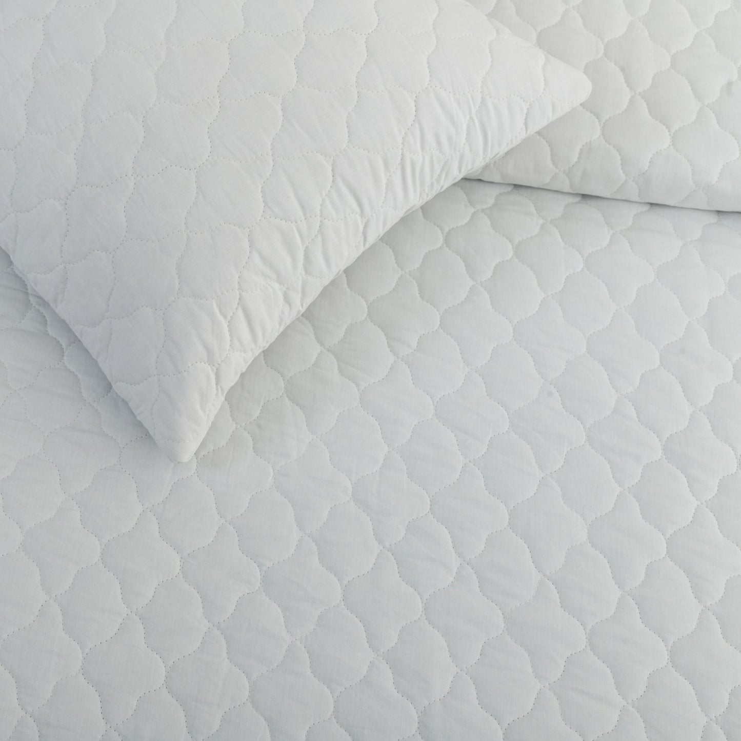 Quilted Cushion Cover - White