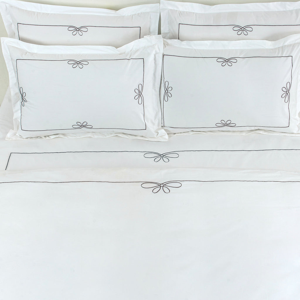 Bed Sheet Embroidered- Knots of Love