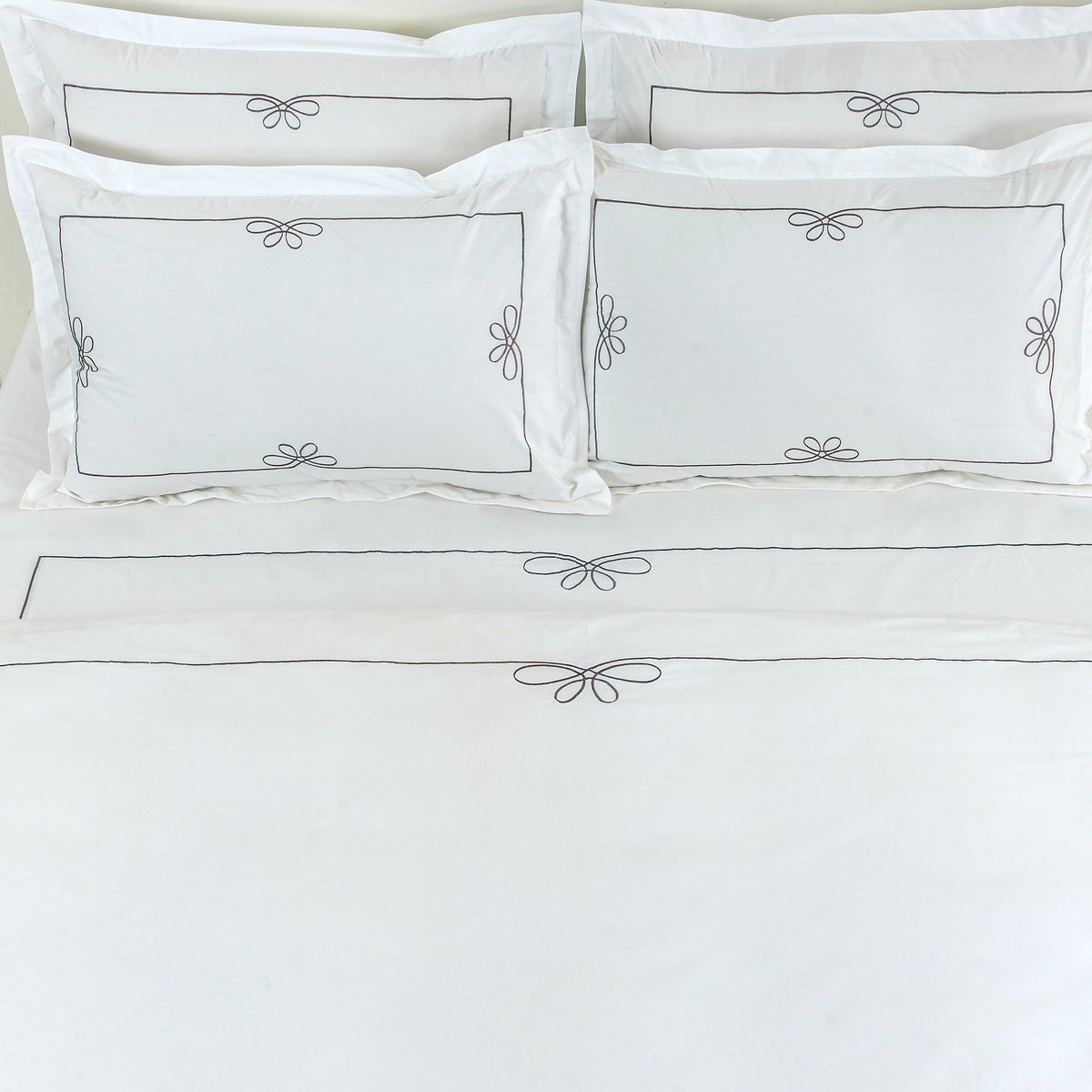 Bed Sheet Embroidered- Knots of Love