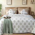 Summer Quilt/Bed Cover "Hibiscus" - LOVE FOR WHITE                                                          