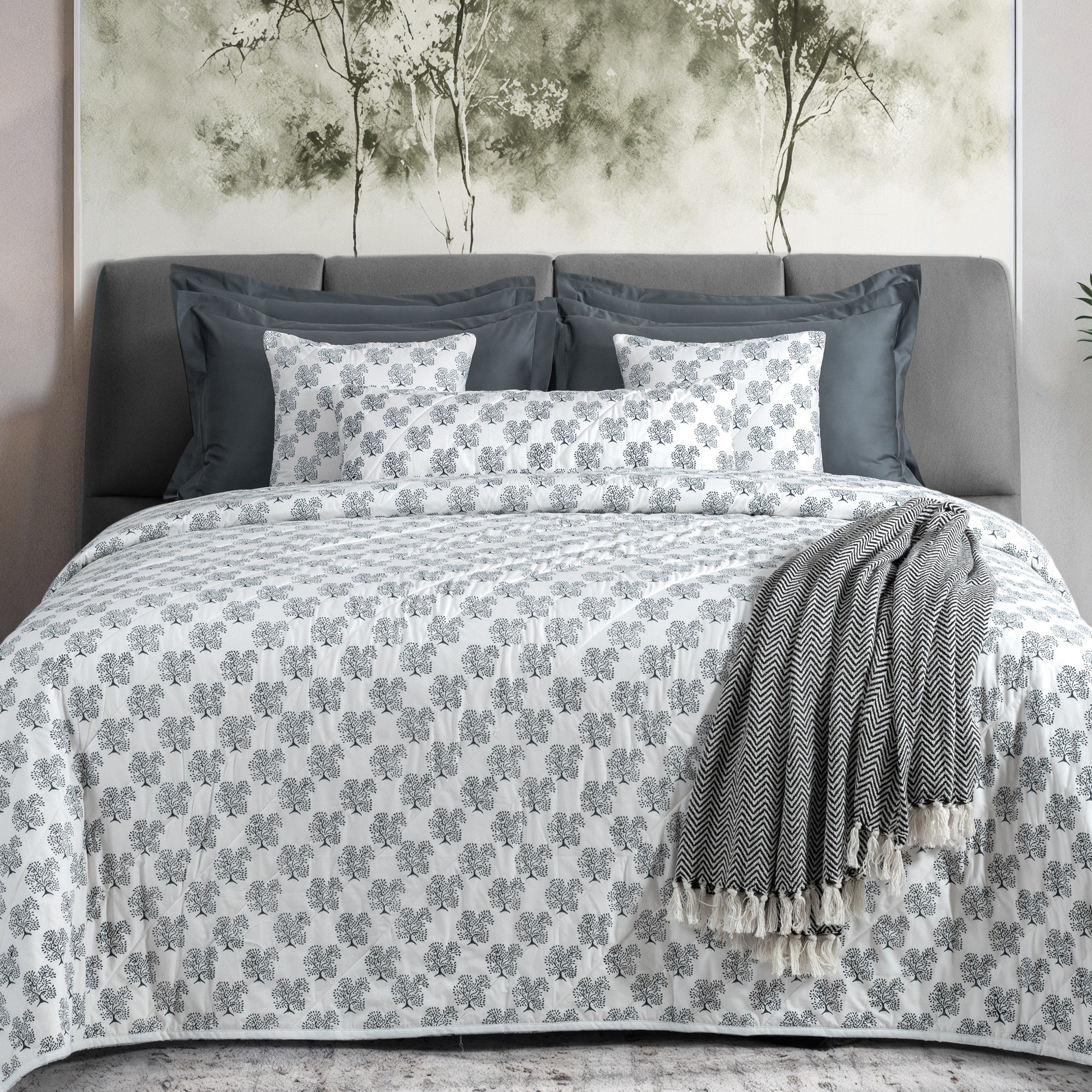Lumbar/Throw Pillow Cover - Tree of Life - LOVE FOR WHITE                                                          