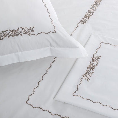 Bed Sheet Embroidered - Iris