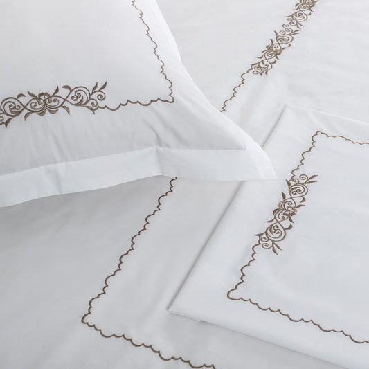 Bed Sheet Embroidered - Iris
