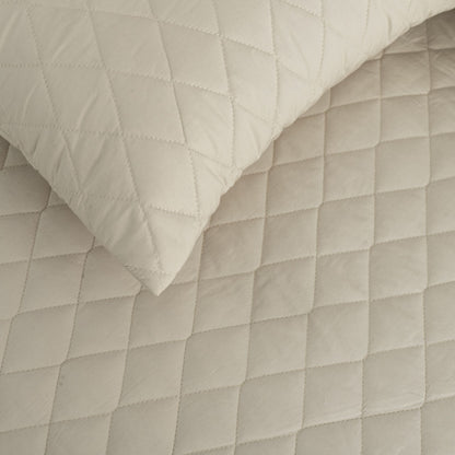 Quilted Cushion Cover - Ecru