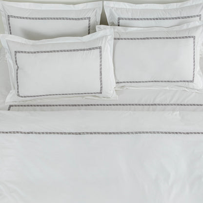 Duvet Cover Embroidered "Maze" - LOVE FOR WHITE                                                          