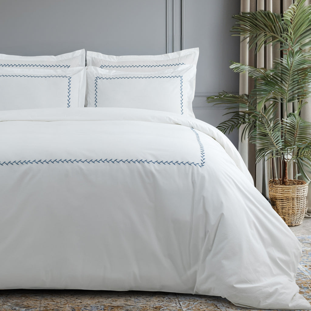 Bed Sheet Embroidered - Fern