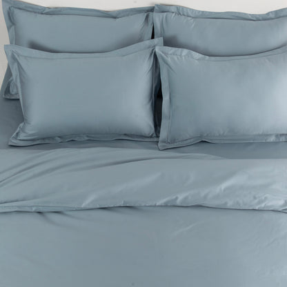 Duvet Cover 600TC Heavenly - Blue Blush - LOVE FOR WHITE                                                          