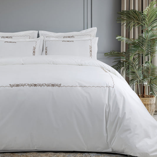 Bed Sheet Embroidered - Iris