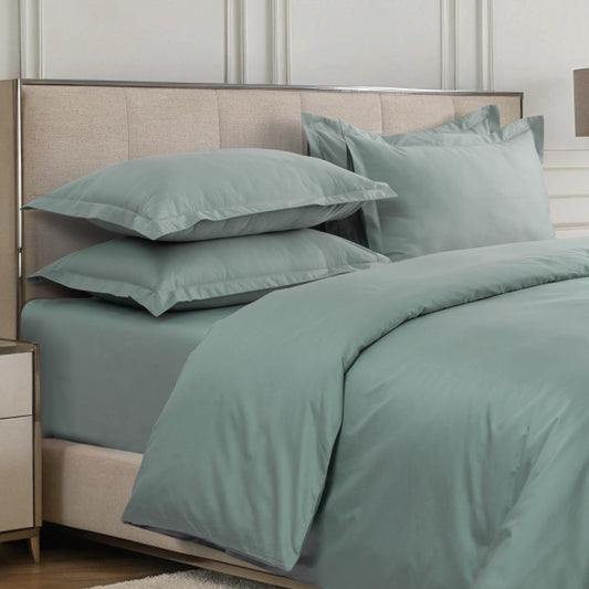 Duvet Cover 600TC Heavenly - Aqua Pearl - LOVE FOR WHITE                                                          