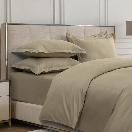Duvet Cover 600TC Heavenly - Dark Beige - LOVE FOR WHITE                                                          