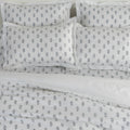 Bed Sheet Hand Block Printed "Ivy" - LOVE FOR WHITE                                                          
