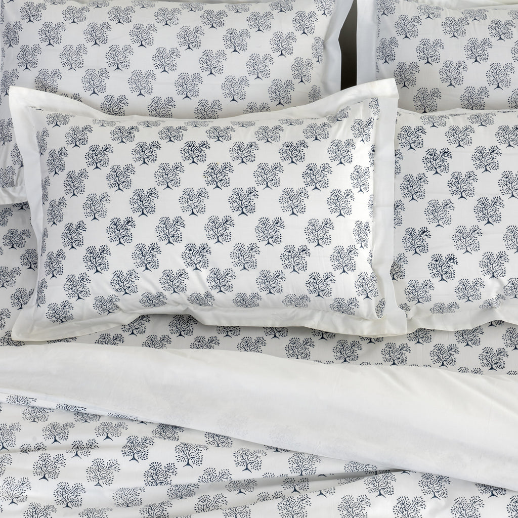Duvet Cover Hand Block Printed - Tree Of Life - LOVE FOR WHITE                                                          
