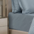 Fitted Sheet 600TC Heavenly - Blue Blush - LOVE FOR WHITE                                                          