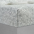 Fitted Sheet Hand Block Printed - Forest - LOVE FOR WHITE                                                          