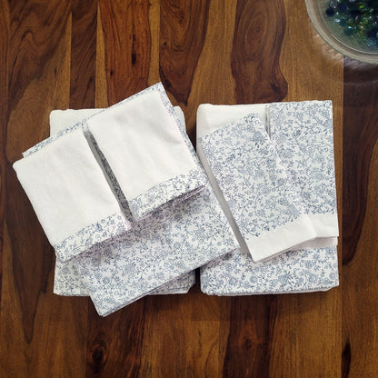 Bed Sheet and Complete Towel Set - Forest
