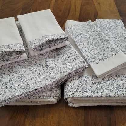 Bed Sheet and Complete Towel Set - Forest