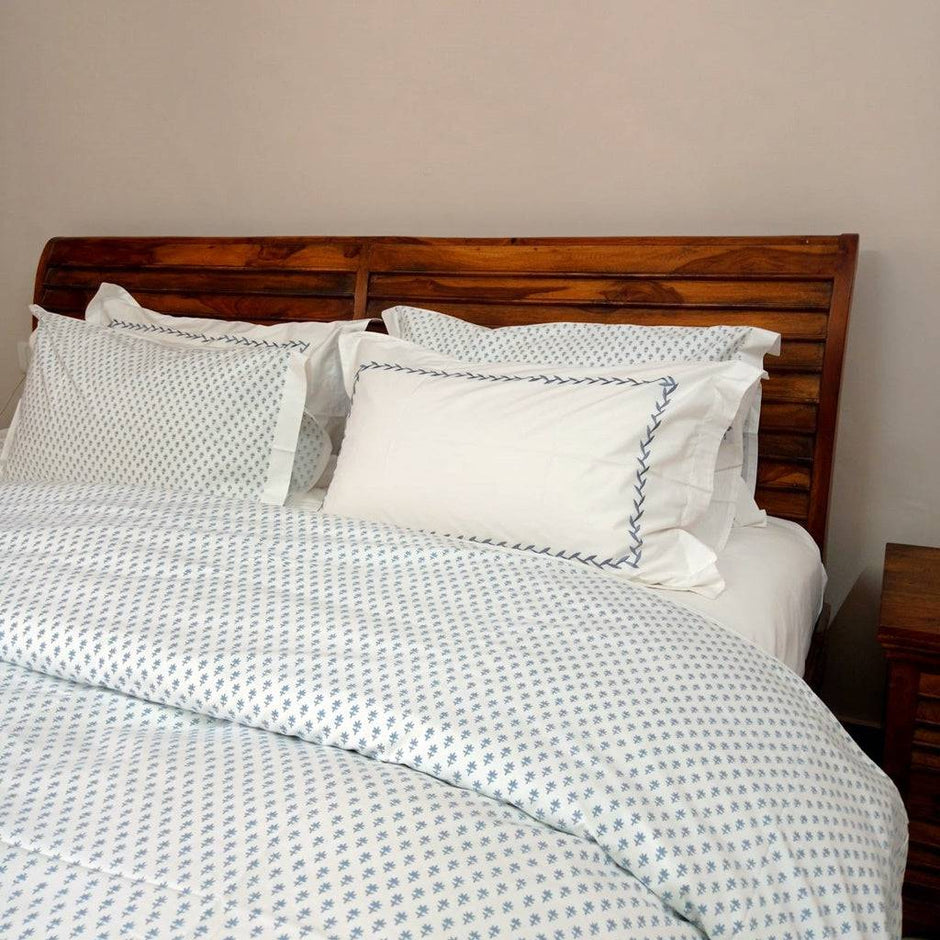 Hand Block Print Duvet Covers LOVE FOR WHITE