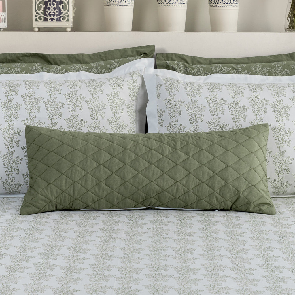 Lumbar/Throw Pillow Cover - Frosty Fern - LOVE FOR WHITE                                                          