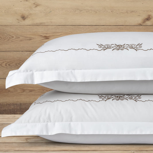 Pillow Covers Embroidered "Iris"  Set of 2